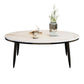 Glam Oval Coffee Table Slate Top 4 Legs Coffee Table for Living Room