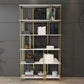 11.81"W 78.74"H Bookcase Glam Style Open Back Bookshelf for Study Room Home Office Clearhalo 'Bookcases' 'furn' 'furn_bookcases' 'Furniture' 'furniture_bookcases' 'kitchen' 'kitchen_bookcases' 'Living Room Furniture' 'Office Furniture' 1200x1200_02cd0303-597c-418d-8954-cd2eb888a9d0