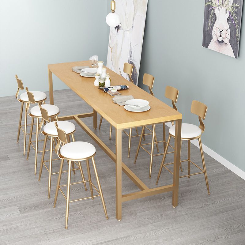 Contemporary Bar Table Rectangle Solid Wood Pub Table for Outdoor Clearhalo 'Bar Furniture' 'Bar Tables' 'bar_tables' 'furn' 'furn_bar_tables' 'Furniture' 'Kitchen & Dining Furniture' 1200x1200_02cd546a-e3f5-49e5-86c6-af2890f03aa0