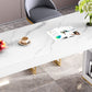 Glam White Wood Bar Dining Table with White Stone Top Rectangle Indoor Bistro Table Clearhalo 'Bar Furniture' 'Bar Tables' 'bar_tables' 'furn' 'furn_bar_tables' 'Furniture' 'furniture_bar_tables' 'Kitchen & Dining Furniture' 1200x1200_02ce184a-973b-42c3-b4d7-220bdf7a082d