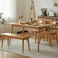 Moderne massief houten rechthoekige ruimtebesparende eettafel met 4 poten
