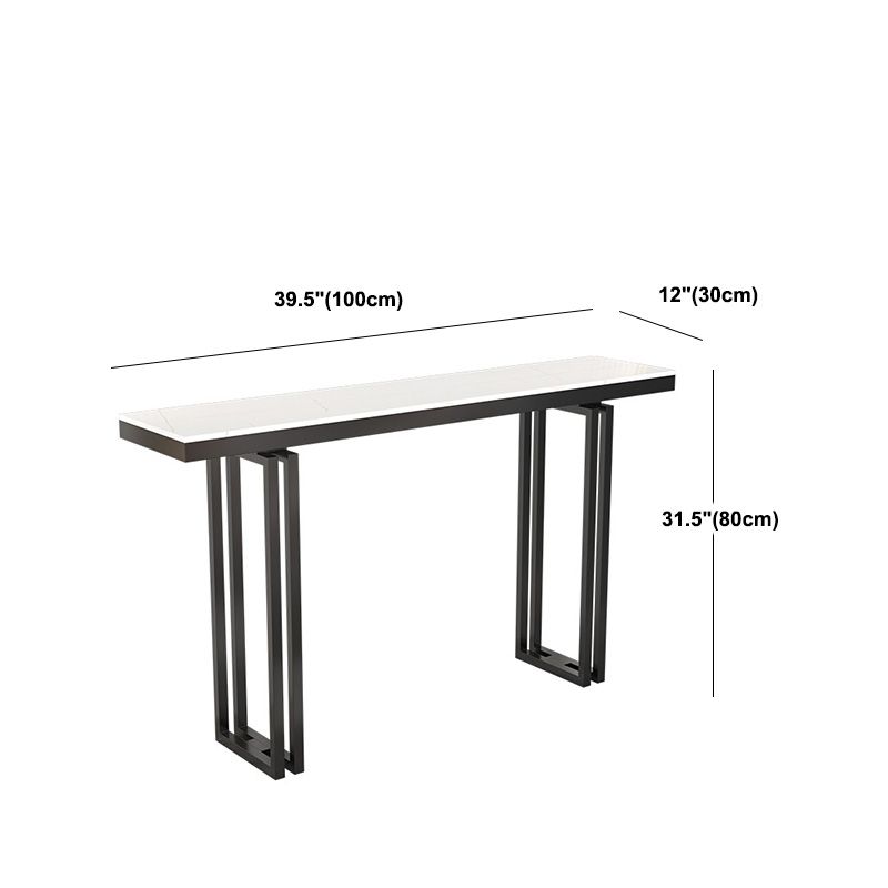 11 "W Console Contemporary Table Tabella della console rettangolare in pietra bianca