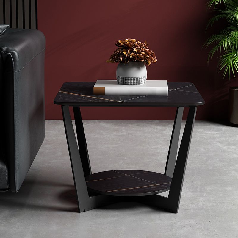 Contemporary Square Stone Top Sofa Side Accent Table for Living Room Clearhalo 'Coffee & Accent Tables' 'End & Side Tables' 'end_side_tables' 'furn' 'furn_end_side_tables' 'Furniture' 'Living Room Furniture' 1200x1200_02d0021c-6133-4c7e-afd7-7ac4d3753ff0