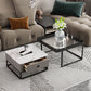 Slate Square End Table Frame Modern Coffee Table with Drawer Clearhalo 'Coffee & Accent Tables' 'Coffee Tables' 'coffee_tables' 'furn' 'furn_coffee_tables' 'Furniture' 'Living Room Furniture' 1200x1200_02d0459e-16ae-4be8-a2d7-9dd4ab172943