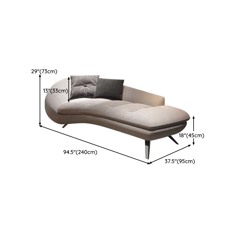 Contemporary Upholstered Chaise Lounge One Armed Chaise Lounge