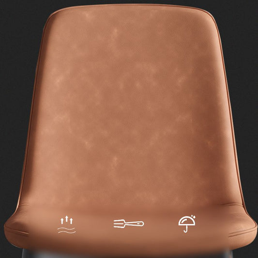 Industrial Metal Dining Room Chair PU Leather Armless Chairs for Home Use (Set of 4) Clearhalo ' kitchen&dining_furn' 'Dining Chairs' 'Dining Tables & Seating' 'dining_chair' 'Furniture' 'furniture_dining_chair' 'Kitchen & Dining Furniture' 'kitchen' 1200x1200_02d0e343-a318-4f37-bb6f-4886db9933b6