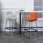 Modern Armless Backrest Counter Stool Steel Bar Stool with Leather Cushion Clearhalo 'Bar Furniture' 'Bar Stools' 'bar_stools' 'furn' 'furn_bar_stools' 'furniture_bar_stools' 'Kitchen & Dining Furniture' 'kitchen&dining_furn' 'kitchen' 'kitchen_furn' Furniture' 1200x1200_02d112eb-a6ed-4bce-8488-0d3d9f3512b3