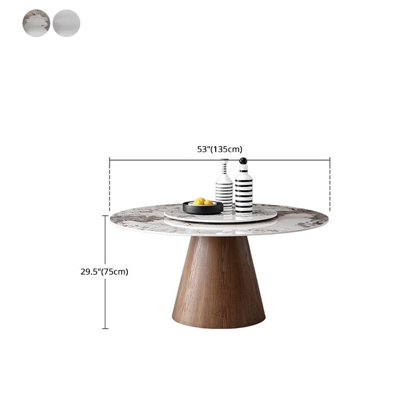 Round Sintered Stone Dining Table Stone Table in White with Pedestal Clearhalo 'Dining Tables & Seating' 'Dining Tables' 'dining_table' 'furn' 'furn_dining_table' 'Furniture' 'Kitchen & Dining Furniture' 1200x1200_02d18f29-c4a5-4ff3-acdd-19c6ccdc6dc4