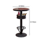 Industrial 1/2/3 Pieces Round Bar Table Set Solid Wood Bar Table Set for Home Use