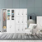 Contemporary Style Metal Wardrobe White Colour Soft Close Doors Wardrobe Closet
