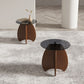 Contemporary Style Side End Table Solid Wood Sofa Side Accent Table Round Side End Table
