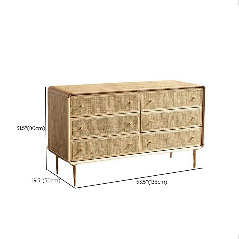 Traditionele opbergkast Dressoir Houten kist met laden
