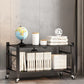 Industrial Geometric Bookcase Metal Open Back Bookcase with Wheels Clearhalo 'Bookcases' 'furn' 'furn_bookcases' 'Furniture' 'furniture_bookcases' 'Office Furniture' 1200x1200_02d70c1c-00c8-4d16-b0b1-58669739884f