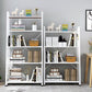 Industrial Vertical Open Bookshelf Metal Frame Manufactured Wood Shelf Bookshelf Clearhalo 'Bookcases' 'furn' 'furn_bookcases' 'Furniture' 'furniture_bookcases' 'kitchen' 'kitchen_bookcases' 'Living Room Furniture' 'Office Furniture' 1200x1200_02d8c48e-a2e6-493c-846b-b4c5da5cac15