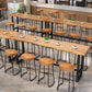 Modern 1/9 Pieces Bar Table Set Rectangle Wood Counter Table with Stools for Balcony Clearhalo 'Bar Furniture' 'furn' 'furn_home_bar_bar_sets' 'Furniture' 'Home Bars & Bar Sets' 'home_bar_bar_sets' 'Kitchen & Dining Furniture' 1200x1200_02d99c26-166d-4460-9e49-496ceebfd3ab