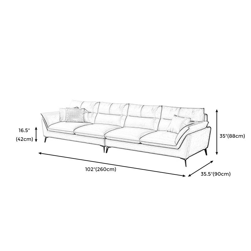 34.65" H Scandinavian Standard Pillow Top Arm Sofa With Biscuit Back Clearhalo 'furn' 'furn_sofas' 'Furniture' 'furniture_sofas' 'kitchen' 'kitchen_sofas' 'Living Room Furniture' 'Sofa' 'sofas' 1200x1200_02d9a9dd-f3c5-483d-9d84-f7a350c21fe8
