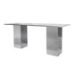 Stainless Steel Dining Table Rectangle Modern Dinner Table for Dining Room
