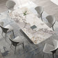 Mesa de cena industrial Rectángulo de piedra Mesa de comedor para comedor