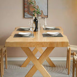 Modern 1/4/5 Pieces Dining Set Rectangle Pine Wood Dining Table for Dining Room Kitchen Clearhalo 'Dining Room Sets' 'Dining Tables & Seating' 'dining_room_set' 'furn' 'furn_dining_room_set' 'Furniture' 'Kitchen & Dining Furniture' 1200x1200_02df335c-54cc-4b5a-ba63-68e3b0f6cf6d