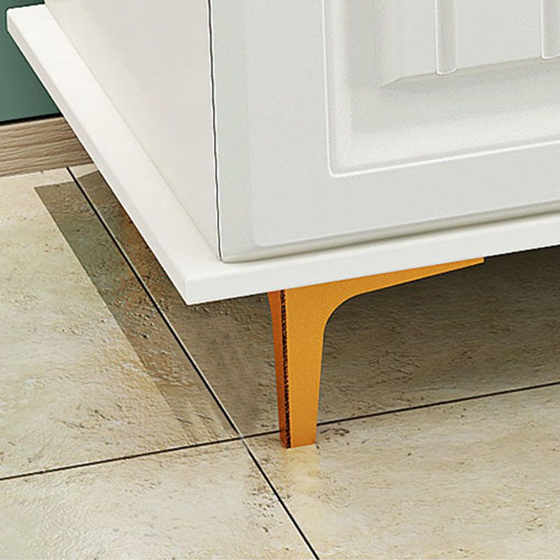 Console TV in legno moderno Console Open Storage TV con 2 porte, 12 "D x 17" H