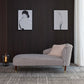 Chaise contemporaine à un bras, bras ronds, pied-de-poule pour le salon