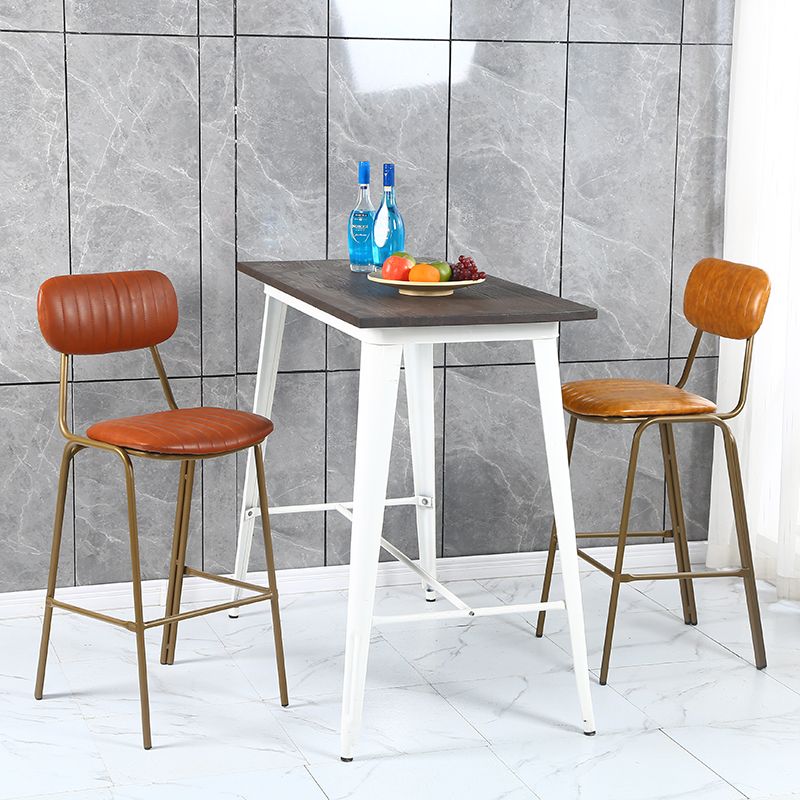 Quilted Rectangle Distressed Leather Barstool Industrial Indoor Tall Stool Clearhalo 'Bar Furniture' 'Bar Stools' 'bar_stools' 'furn' 'furn_bar_stools' 'furniture_bar_stools' 'Kitchen & Dining Furniture' 'kitchen&dining_furn' 'kitchen' 'kitchen_furn' Furniture' 1200x1200_02df586e-e81d-4237-9706-570c7a1804fa
