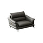 Contemporary Genuine Leather Flared Arm Sofa For Living Room
