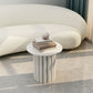 Modern Stone Pedestal Cocktail Table Round Coffee Table - White/Grey Clearhalo 'Coffee & Accent Tables' 'Coffee Tables' 'coffee_tables' 'furn' 'furn_coffee_tables' 'Furniture' 'Living Room Furniture' 1200x1200_02e11ee4-548c-455c-96a3-0417e0d1f528