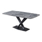 Glanzende grijze glamour eettafel set 1/2/5/7 stukken dinette ingesteld voor thuis