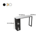 White Modern Style Table in Faux Marble and Metal with Shelf Bar Table Clearhalo 'Bar Furniture' 'Bar Tables' 'bar_tables' 'furn' 'furn_bar_tables' 'Furniture' 'furniture_bar_tables' 'Kitchen & Dining Furniture' 1200x1200_02e4c7d2-37e8-4545-ac90-538dbe41e983