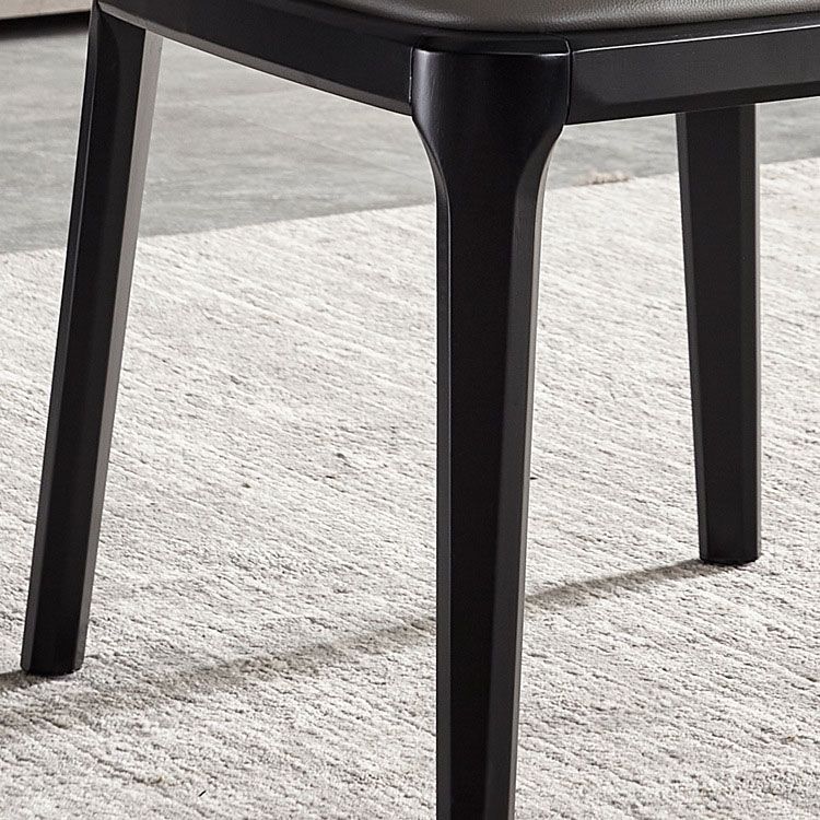 Industrial Home Parsons Side Chair Leather Dining Chair with Wood Legs Clearhalo ' kitchen&dining_furn' 'Dining Chairs' 'Dining Tables & Seating' 'dining_chair' 'furn' 'furn_dining_chair' 'Furniture' 'furniture_dining_chair' 'Kitchen & Dining Furniture' 'kitchen' 1200x1200_02e55a87-56b9-4b7e-9811-7999b73cb7ed