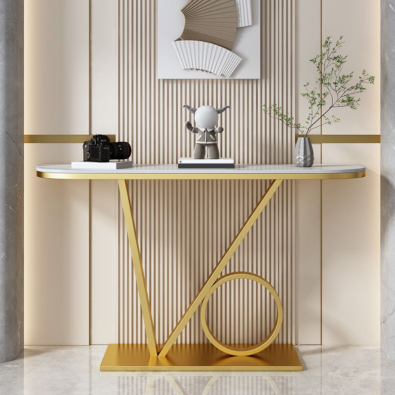 31" H Glam Console Accent Table Antique Finish Console Table