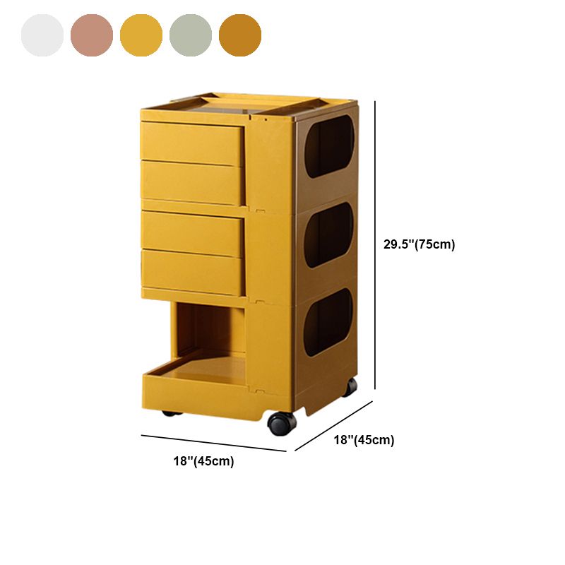 Comodino di metallo contemporaneo da 18 "comodini da tavolo ad ampio accento con cassetti