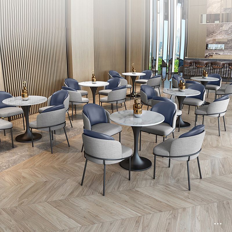 Moderner Stil Marmor Esstisch Set Weiß 1/2/4/5 Stück Essset für den Heimgebrauch