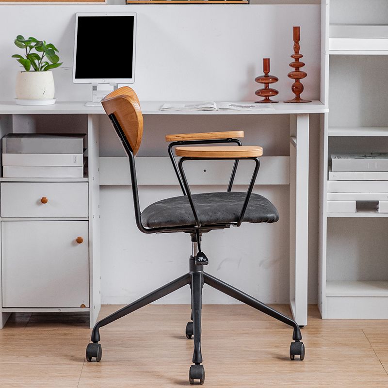 Sedia da ufficio a armi fisse moderne nessuna sedia da scivolo ergonomica angosciante