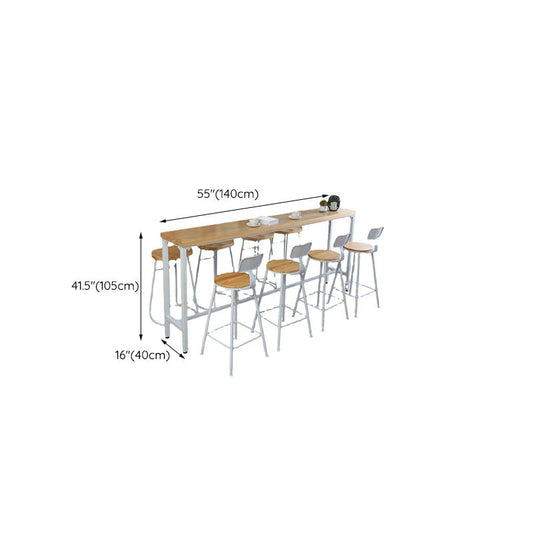 Contemporary Bar Table Rectangle Solid Wood Pub Table for Indoor Clearhalo 'Bar Furniture' 'Bar Tables' 'bar_tables' 'furn' 'furn_bar_tables' 'Furniture' 'Kitchen & Dining Furniture' 1200x1200_02e8fc81-c013-4d6c-ae84-8f26ab030493