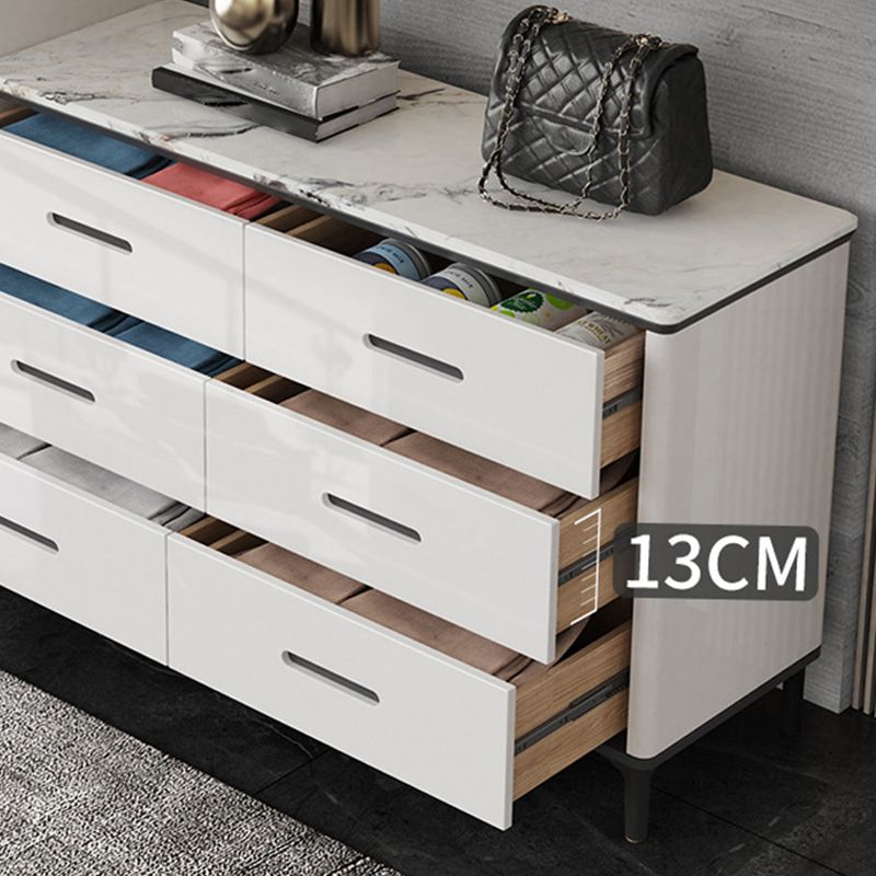 Contemporary Stone Chest Bedroom Storage Chest in White with Drawers Clearhalo 'Bedroom Furniture' 'Dressers & Chests' 'dressers_chests' 'furn' 'furn_dressers_chests' 'Furniture' 1200x1200_02ea6042-f7b6-4198-a51a-4aedc4d6da56