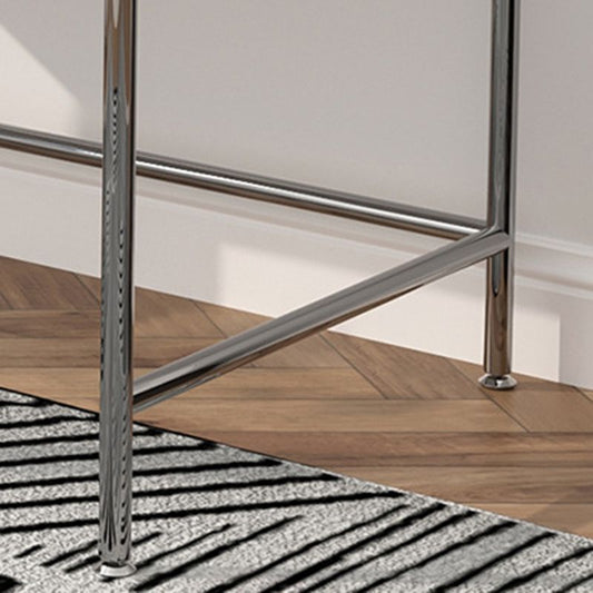 Contemporary Glass Writing Desk Rectangular Office Desk with Shelf Clearhalo 'furn' 'furn_office_desk' 'Furniture' 'Office Desks' 'Office Furniture' 'office_desk' 1200x1200_02eb059e-556b-430f-bbd7-1b3053dc90b8