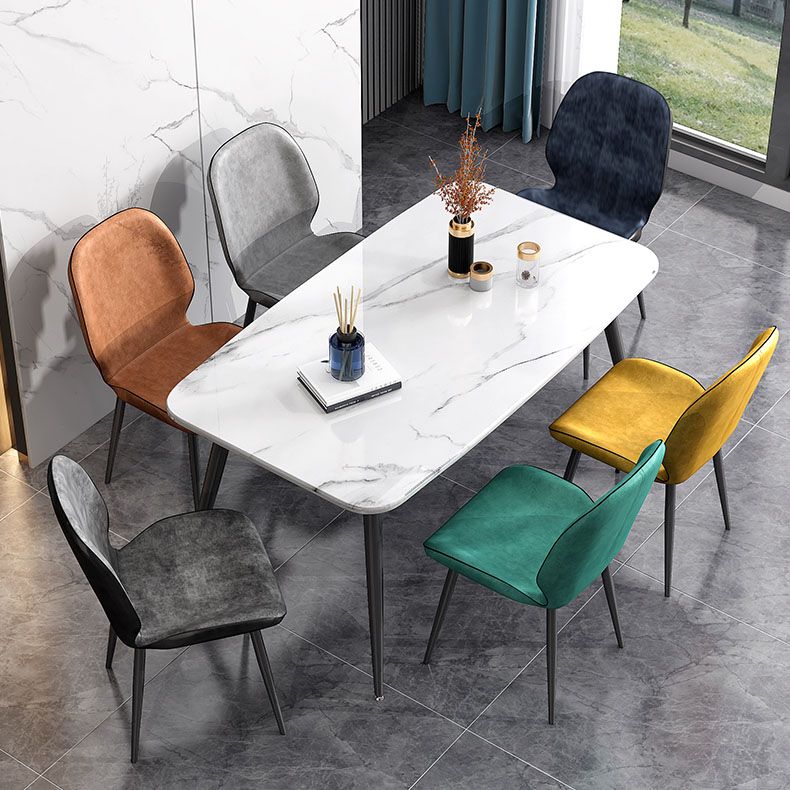 Minimalist Style Wingback Parsons Chairs Armless Dining Chairs for Kitchen Clearhalo ' kitchen&dining_furn' 'Dining Chairs' 'Dining Tables & Seating' 'dining_chair' 'furn' 'furn_dining_chair' 'Furniture' 'furniture_dining_chair' 'Kitchen & Dining Furniture' 'kitchen' 1200x1200_02ede448-a98c-48ec-b97e-4cb18dfed3f0