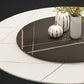 Contemporary Style Round Dining Table Steel Pedestal Base Table for Room Clearhalo 'Dining Tables & Seating' 'Dining Tables' 'dining_table' 'furn' 'furn_dining_table' 'Furniture' 'Kitchen & Dining Furniture' 1200x1200_02ee455e-2471-4b3f-b27a-49df999d39fc