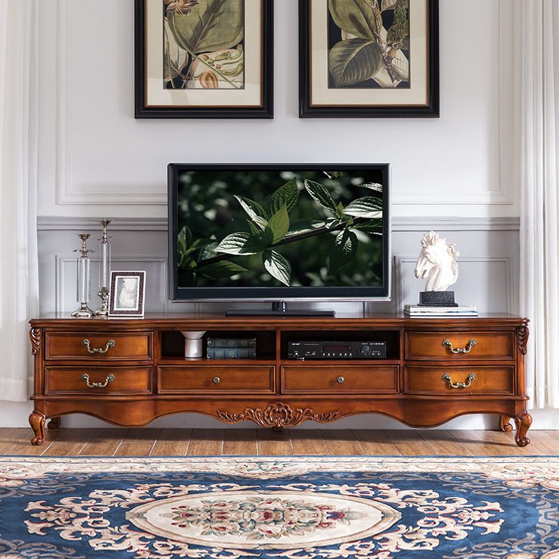 Console in legno console tradizionale in stile home TV con cassetti