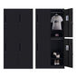 Black Steel Wardrobe with Hinged Door Industrial Storage Cabinet for Bathroom Clearhalo 'Armoires & Wardrobes' 'armoires_wardrobes' 'Bedroom Furniture' 'furn' 'furn_armoires_wardrobes' 'Furniture' 1200x1200_02ef84b3-fb90-4408-871b-3826eadf4224