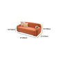 Ronde armbank bed met 2 kussens slipcovered bank in oranje