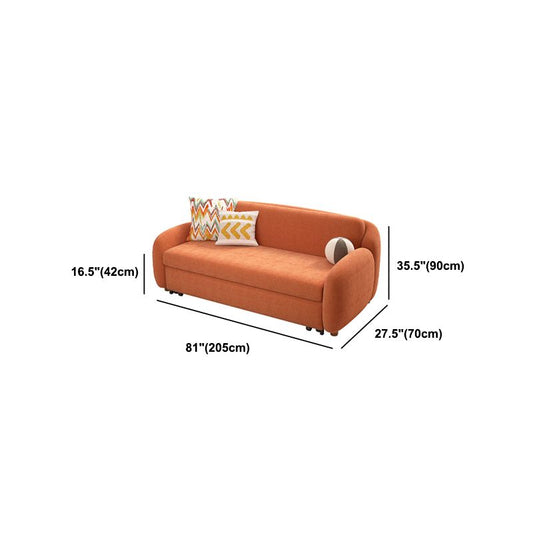 Runde Armsofa Bett mit 2 Kissen rutschloser Sofa in Orange