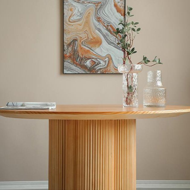 Minimalistische ronde eettafelset 1/2/3/4/5/7-delige grenen dinetteset