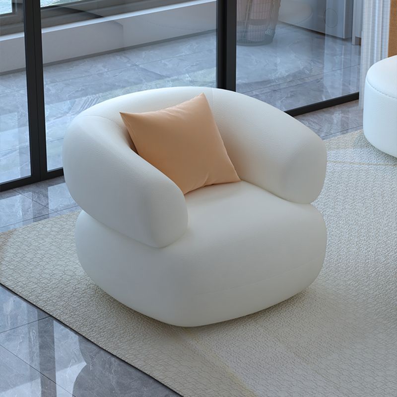 Coussin de coussin blanc en bois massif en bois incurvé pour le salon