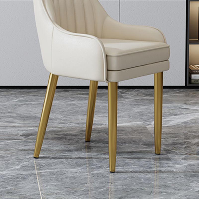 Chaise d'appoint de Style Glam, chaise de salle à manger d'intérieur en cuir pour salon