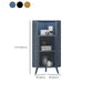 Contemporary Curio Cabinet Metal Display Cabinet with Door for Living Room