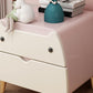 Nórdica linda Nightswer Nightstand de 2 años 17.7 "Mesa nocturna de metal de alto con 4 patas