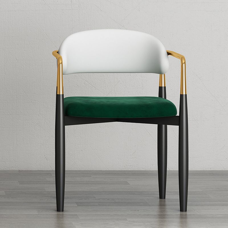 Sedia da pranzo moderno da pranzo in metallo sedia da sala da pranzo aperto